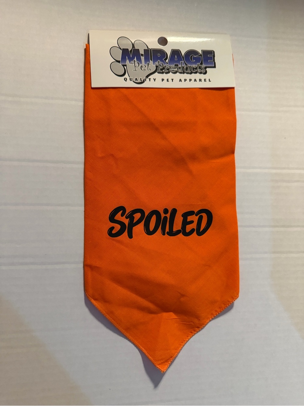 Mirage Pet Products 'Spoiled' Dog Bandana in Bright Orange